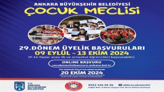 Ankara Büyükşehir Belediyesi Çocuk Meclisi 29. Dönem üyelik başvuruları başlıyor