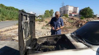Antalyada yanan araç kullanılamaz hale geldi
