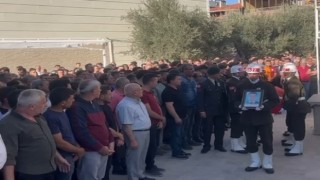 Arkadaşının düğünü için geldiği memleketinde ölen astsubay son yolculuğuna uğurlandı