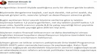 Bakan Şimşek: “Büyümede dengelenme başladı, cari açık daraldı, risk primi azaldı, dış kaynak girişleri arttı, rezervler iyileşti”
