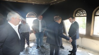 Başkalede ev yangını