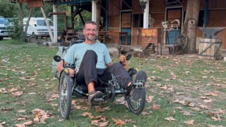 Belçikadan bisikletle yola çıktı, Düzceye ulaştı