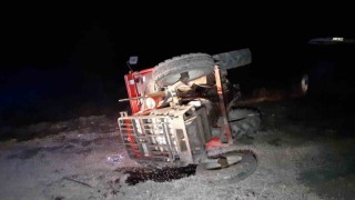 Boluda traktör devrildi: 1 yaralı