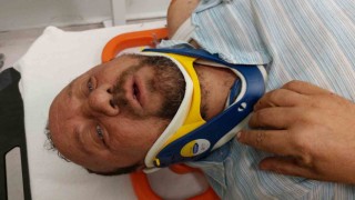 Boynunu arı sokan tır sürücüsü aracını devirince kazada hastanelik oldu