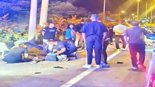 Bursada akıl almaz kaza: Bariyerlere ok gibi saplandı