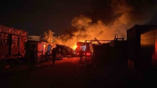 Bursada geri dönüşüm firmasında korkutan yangın