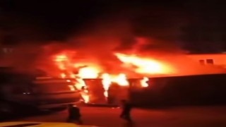 Bursada konteynır alev topuna döndü