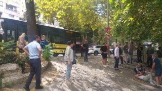 Bursada otobüs kazasında can pazarı...Belediye otobüsü ağaca çarptı, yolcu camdan fırladı