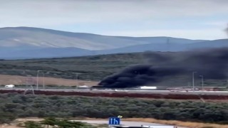Bursada tır alevlere teslim oldu