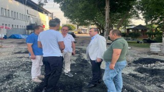 Çaycumada tenis kortları için ilk adım atıldı