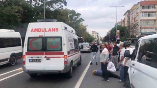 Çorluda motosiklet yayaya çarptı: 2 yaralı