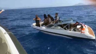 Datçada 10 düzensiz göçmen kurtarıldı, bir göç men kaçakçısı yakalandı