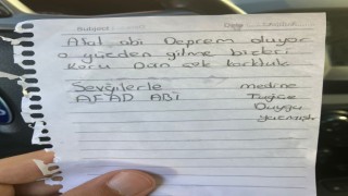 Depremi yaşayan köy çocuklarından AFADa duygulandıran not