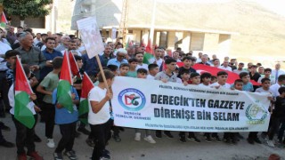 Derecikte Filistine destek yürüyüşü yapıldı