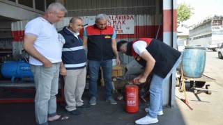 Diyarbakırda sanayi sitelerinde yangınları önlemek için denetim yapılıyor