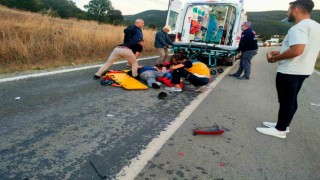 Domaniçte otomobil ile motosiklet çarpıştı: 1 yaralı