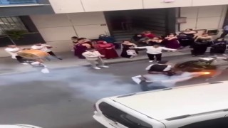 Düğün konvoyunda davulcuya motosiklet çarptı: O anlar kamerada