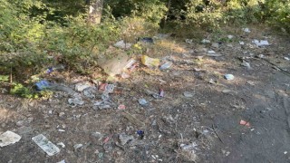 Duyarsız piknikçilerin toplamadığı atıklar doğada kötü manzara oluşturdu