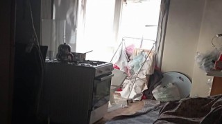 Edremitte mutfakta yangın çıktı