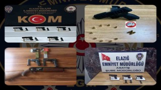 Elazığda 12 adet ruhsatsız silah ele geçirildi: 6 tutuklama