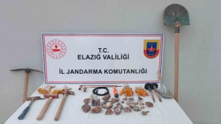 Elazığda kaçak kazı yapan şüpheli yakalandı