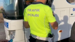Ergani Bölge Trafik Denetleme ekipleri 16 günde 202 adet otobüs denetledi