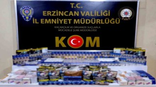 Erzincanda kaçak tütün mamulleri ele geçirildi