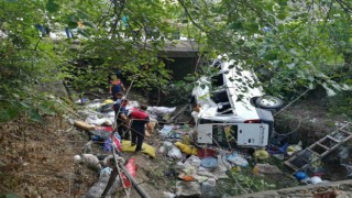 Fındık hasadı dönüşü facia: Minibüs devrildi, 26 kişi yaralandı