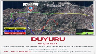 Gölcükte 3 hatta güzergah değişikliği