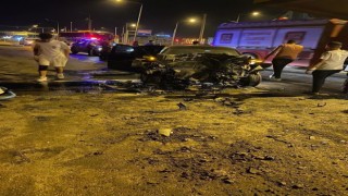 Halk otobüsü ile otomobillerin karıştığı kazada 1 kişi öldü, 7 kişi yaralandı