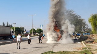 Harput FKnın takım otobüsü alev aldı, facia kıl payı atlatıldı