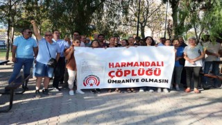 İzmirlilerden ‘Harmandalı çöplüğü kapatılsın eylemi