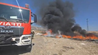 Kahramanmaraşta lastik yangını