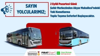 Kahramanmaraş’ta Yeni Toplu Taşıma Hattı Hizmete Giriyor