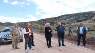 Kaymakam yol yapım çalışmalarını inceledi