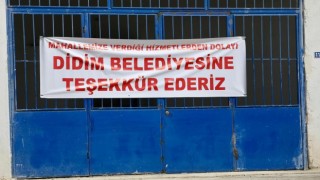 Kendine teşekkür ettiren Didim Belediye Başkanının pankartı bayağı bulundu