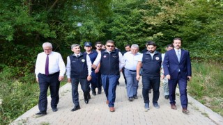 Korugöl tabiat parkına ulaşım çevre korunarak yapılıyor