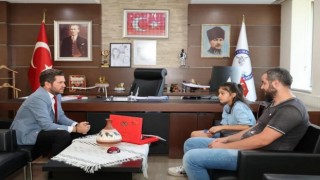 Küçük Sevdeden Başkan Tatıke çat kapı ziyaret