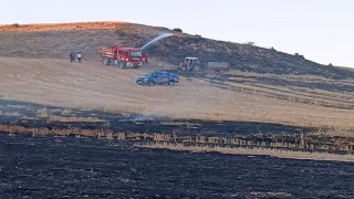 Kütahyada anız yangını