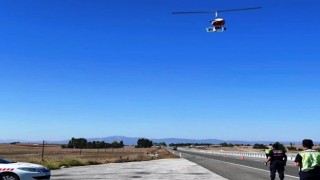 Kütahyada cayrokopter ile havadan trafik denetimi