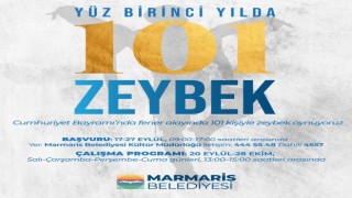 Marmariste 101inci yılda 101 kişiyle zeybek gösterisi