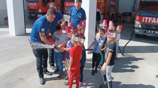 Minikler itfaiye eri oldu
