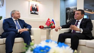 Moskova Hükümet Bakanı ile Başkan Böcek iş birlikleri hakkında görüş alış verişinde bulundu