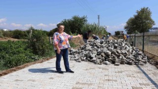 Nazillideki yolda yenileme çalışması yapıldı