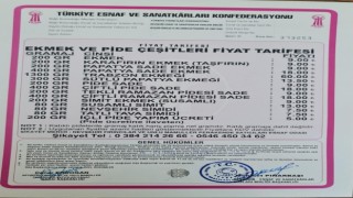 Nevşehirde ekmeğe zam geldi