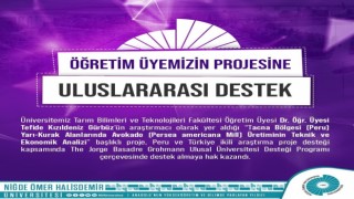 Niğde Ömer Halisdemir Üniversitesi Öğretim Üyesinin Projesine Uluslararası Destek