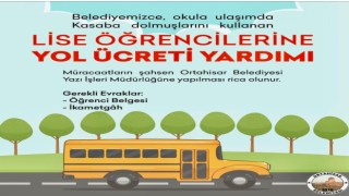 Öğrencilere ulaşım desteği