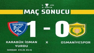 Osmaniyespor FK, Deplasmanda Yenildi: 1-0