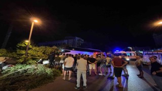 Otel duvarına çarpan tur otobüsü sürücüsü hayatını kaybetti