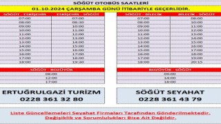 Otobüs sefer saatleri değişiyor